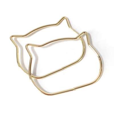 Borda lisa de cor fixa de Cat Ear Metal Bag Handles para o ODM da carteira e da embreagem