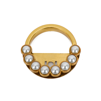 Ouro Ring Shape Metal Handbag Lock com hardware da bolsa da pérola