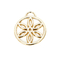 Hardware circular da decoração da bolsa da geometria da flor DIY do pendente do ouro de pouco peso