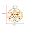 Hardware circular da decoração da bolsa da geometria da flor DIY do pendente do ouro de pouco peso