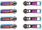 O zíper decorativo do arco-íris dos zíperes do metal de Alalamu ISO9001 puxa Multicolour